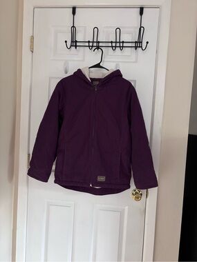 Kids Hooded Purple Puffer Jacket with Cozy Lining